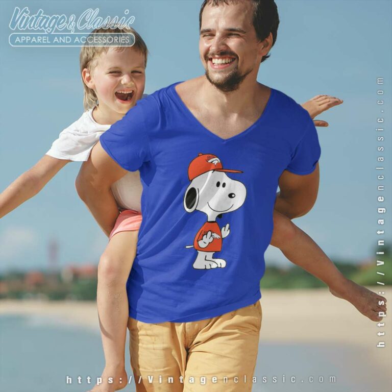 Snoopy Denver Broncos Double Middle Fingers V Neck TShirt Snoopy Denver Broncos Double Middle Fingers V Neck TShirt