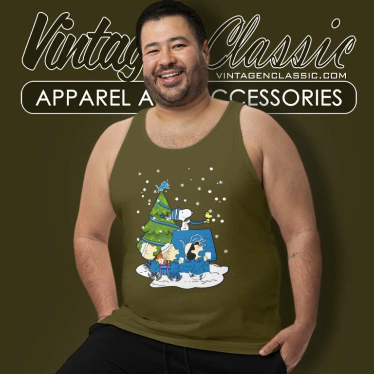 Snoopy Detroit Lions Are Coming To Town Christmas Tank Top Racerback Snoopy Detroit Lions Are Coming To Town Christmas Tank Top Racerback