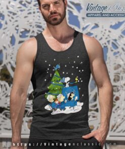Snoopy Detroit Lions Merry Christmas Tank Top Racerback
