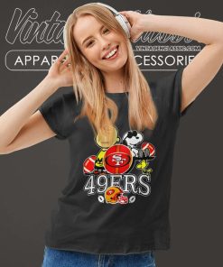 Snoopy Dog And Charlie 49ers Shirt 4 Snoopy Dog And Charlie 49ers Women TShirt