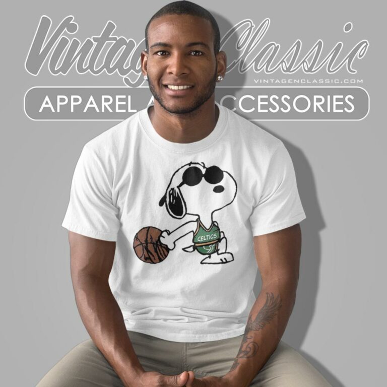 Snoopy Dog Boston Celtics Basketball T Shirt Snoopy Dog Boston Celtics Basketball T Shirt