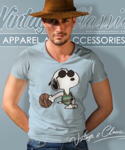 Snoopy Dog Boston Celtics Basketball V Neck TShirt