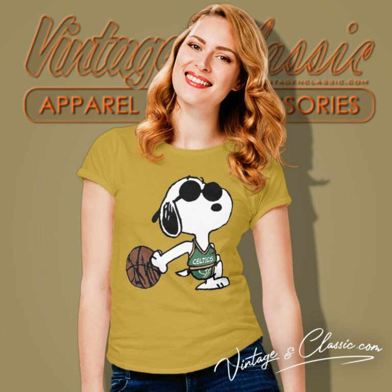 Snoopy Dog Boston Celtics Basketball Women T Shirt Snoopy Dog Boston Celtics Basketball Women T Shirt