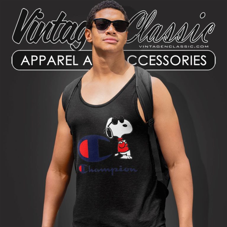 Snoopy Dog Champion Logo Tank Top Racerback Snoopy Dog Champion Logo Tank Top Racerback