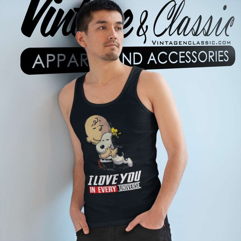Snoopy Dog Charlie Brown Shirt I Love You In Every Universe Tank Top Racerback Snoopy Dog Charlie Brown Shirt I Love You In Every Universe Tank Top Racerback