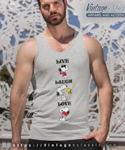 Snoopy Dog Live Laugh Love Tank Top Racerback