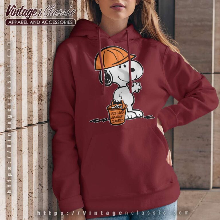 Snoopy Dollars Against Diabetes Hoodie Snoopy Dollars Against Diabetes Hoodie