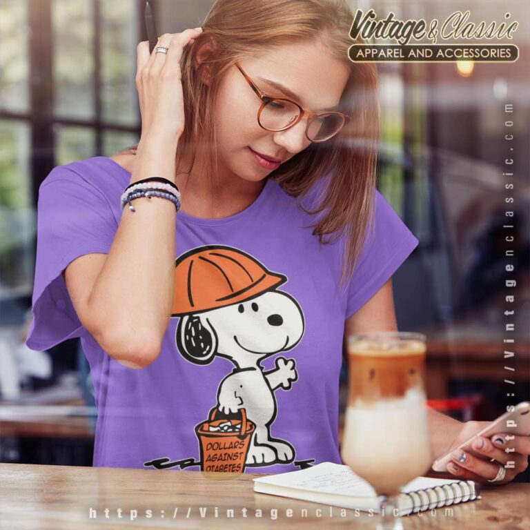 Snoopy Dollars Against Diabetes Women TShirt Snoopy Dollars Against Diabetes Women TShirt