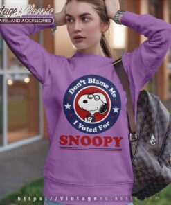 Snoopy Dont Blame Me I Voted For Sweatshirt