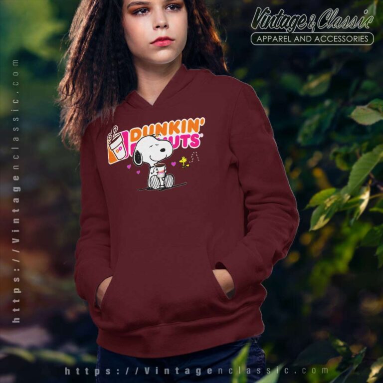 Snoopy Drinking Dunkin Donut Hoodie Snoopy Drinking Dunkin Donut Hoodie