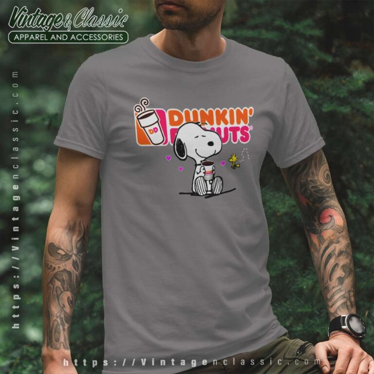 Snoopy Drinking Dunkin Donut T Shirt Snoopy Drinking Dunkin Donut T Shirt