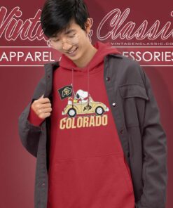 Snoopy Drive A Car Colorado Buffaloes Logo Hoodie