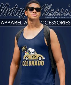 Snoopy Drive A Car Colorado Buffaloes Logo Tank Top Racerback