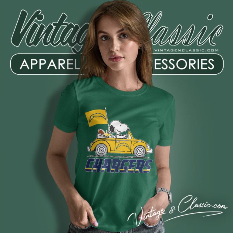 Snoopy Driving Car Los Angeles Chargers Women T Shirt 1 Snoopy Driving Car Los Angeles Chargers Women T Shirt 1