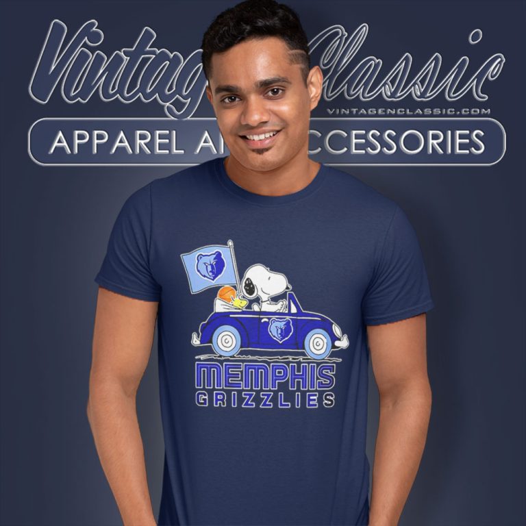 Snoopy Driving Car Memphis Grizzlies T Shirt Snoopy Driving Car Memphis Grizzlies T Shirt
