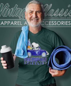 Snoopy Driving Car Memphis Grizzlies V Neck TShirt