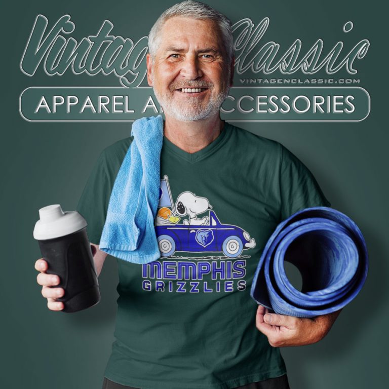 Snoopy Driving Car Memphis Grizzlies V Neck TShirt Snoopy Driving Car Memphis Grizzlies V Neck TShirt