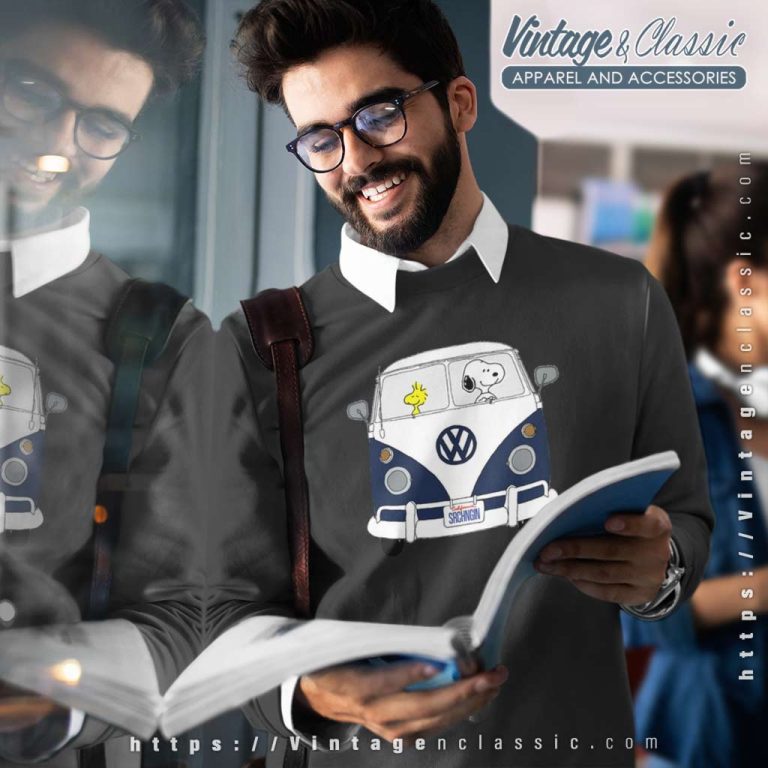 Snoopy Driving Hippie Car Volkswagen Beetle Sweatshirt Snoopy Driving Hippie Car Volkswagen Beetle Sweatshirt