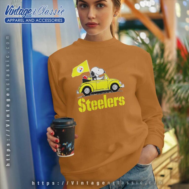 Snoopy Driving Volkswagen Pittsburgh Steelers Sweatshirt Snoopy Driving Volkswagen Pittsburgh Steelers Sweatshirt