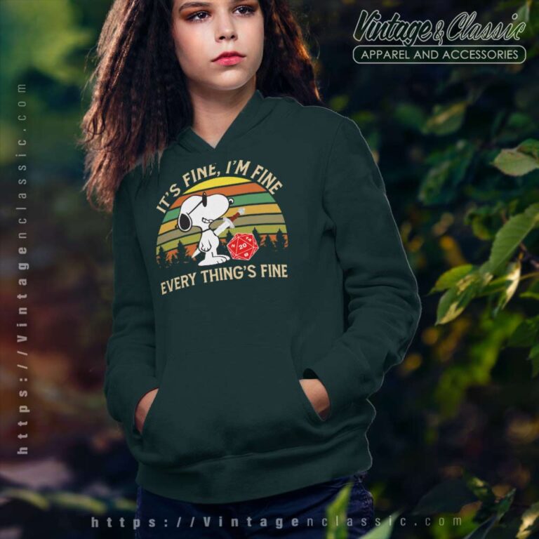 Snoopy Dungeons And Dragons Its Fine Im Fine Everythings Fine Hoodie Snoopy Dungeons And Dragons Its Fine Im Fine Everythings Fine Hoodie