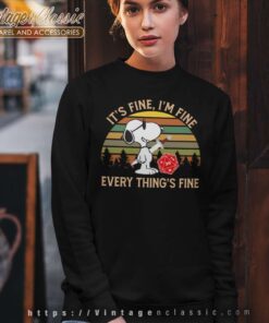 Snoopy Dungeons And Dragons Its Fine Im Fine Everythings Fine Sweatshirt