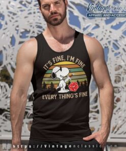 Snoopy Dungeons And Dragons Its Fine Im Fine Everythings Fine Tank Top Racerback
