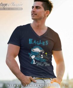 Snoopy Eagles Halloween Spooky Shirt 4 Snoopy Eagles Halloween Spooky V Neck TShirt