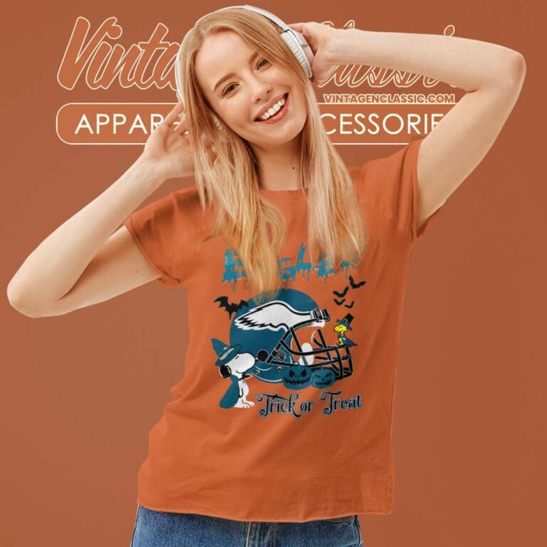 Snoopy Eagles Halloween Spooky Women TShirt Snoopy Eagles Halloween Spooky Women TShirt