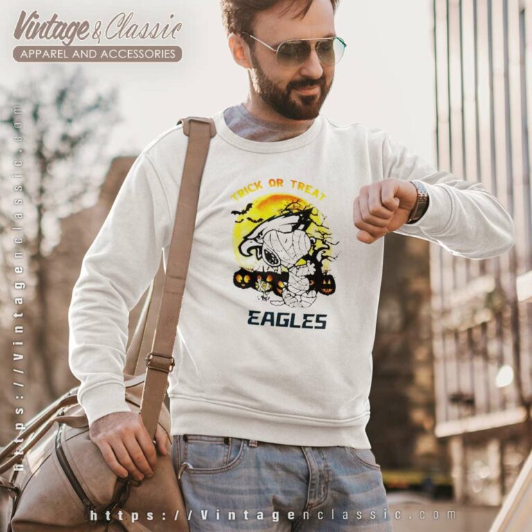 Snoopy Eagles Mummy Trick Of Treat Halloween Sweatshirt Snoopy Eagles Mummy Trick Of Treat Halloween Sweatshirt