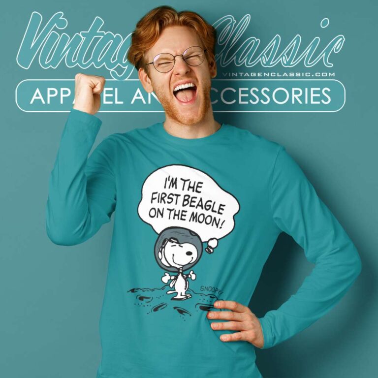 Snoopy First Beagle On The Moon Long Sleeve Tee Snoopy First Beagle On The Moon Long Sleeve Tee