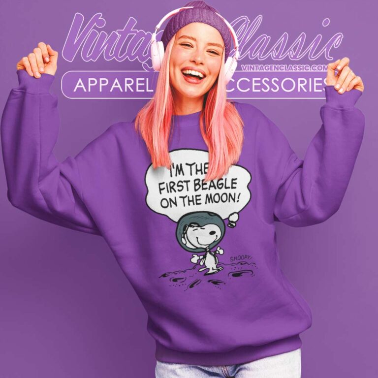 Snoopy First Beagle On The Moon Sweatshirt Snoopy First Beagle On The Moon Sweatshirt