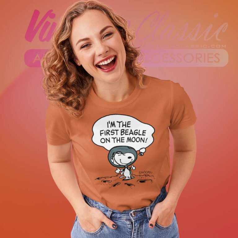 Snoopy First Beagle On The Moon Women TShirt Snoopy First Beagle On The Moon Women TShirt