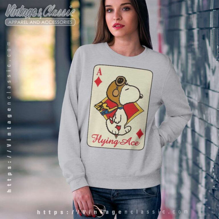 Snoopy Flying Ace Card Sweatshirt Snoopy Flying Ace Card Sweatshirt