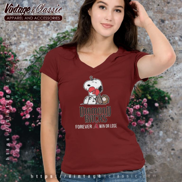 Snoopy Forever Win Or Lose Baseball Arizona Diamondbacks V Neck TShirt Snoopy Forever Win Or Lose Baseball Arizona Diamondbacks V Neck TShirt