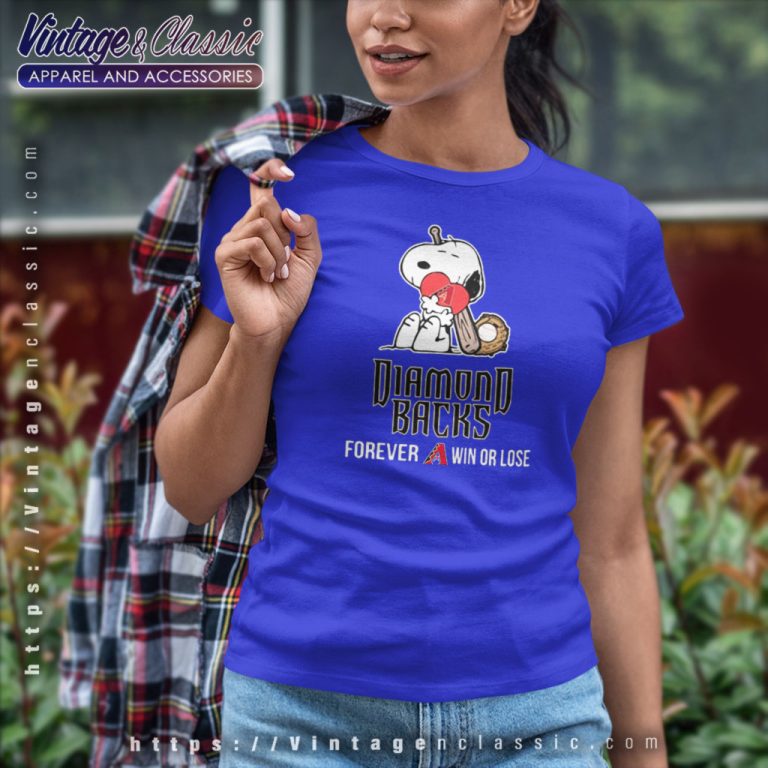 Snoopy Forever Win Or Lose Baseball Arizona Diamondbacks Women T Shirt Snoopy Forever Win Or Lose Baseball Arizona Diamondbacks Women T Shirt