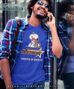 Snoopy Forever Win Or Lose Baseball Houston Astros V Neck TShirt