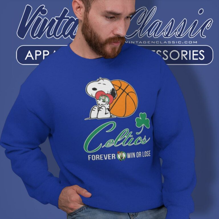 Snoopy Forever Win Or Lose Boston Celtics Sweatshirt Snoopy Forever Win Or Lose Boston Celtics Sweatshirt