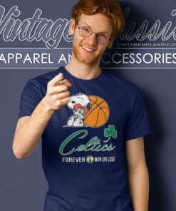 Snoopy Forever Win Or Lose Boston Celtics T Shirt