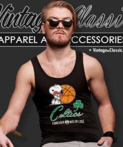 Snoopy Forever Win Or Lose Boston Celtics Tank Top Racerback