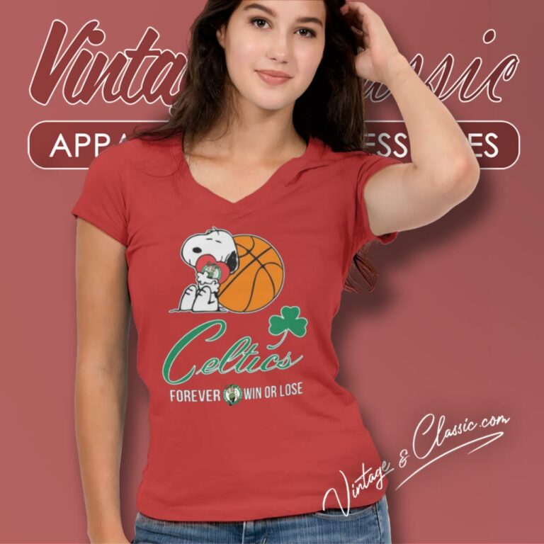 Snoopy Forever Win Or Lose Boston Celtics V Neck TShirt Snoopy Forever Win Or Lose Boston Celtics V Neck TShirt