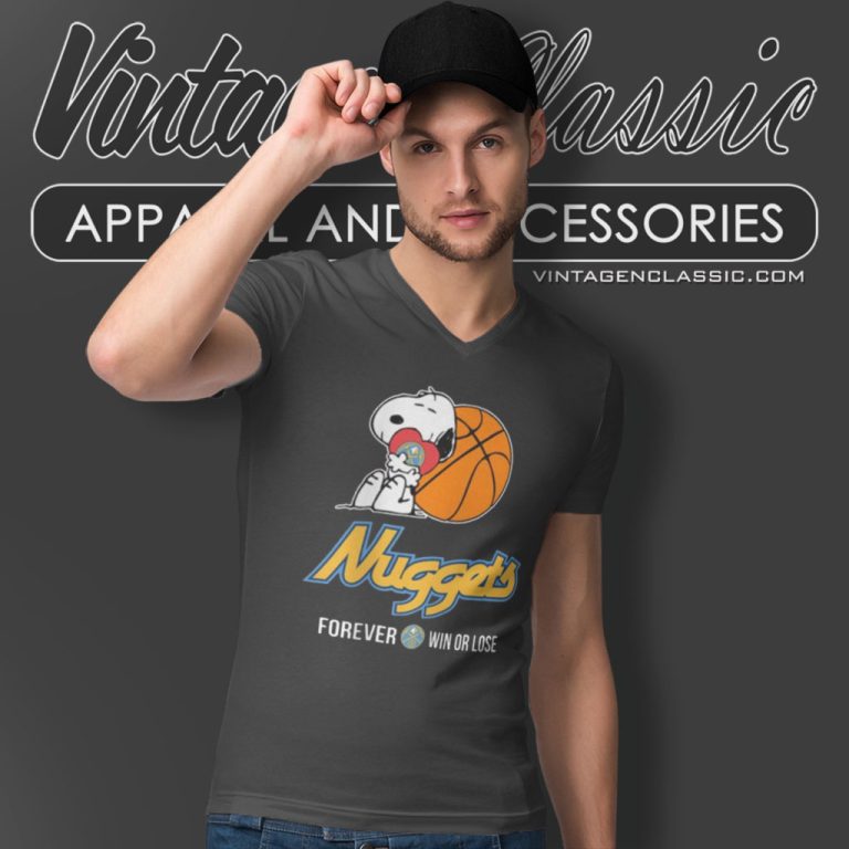 Snoopy Forever Win Or Lose Denver Nuggets V Neck TShirt Snoopy Forever Win Or Lose Denver Nuggets V Neck TShirt
