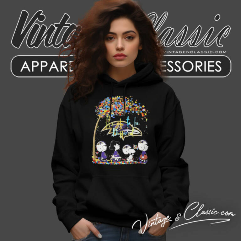 Snoopy Friend Its Ok To Be Different Ravens Hoodie Snoopy Friend Its Ok To Be Different Ravens Hoodie