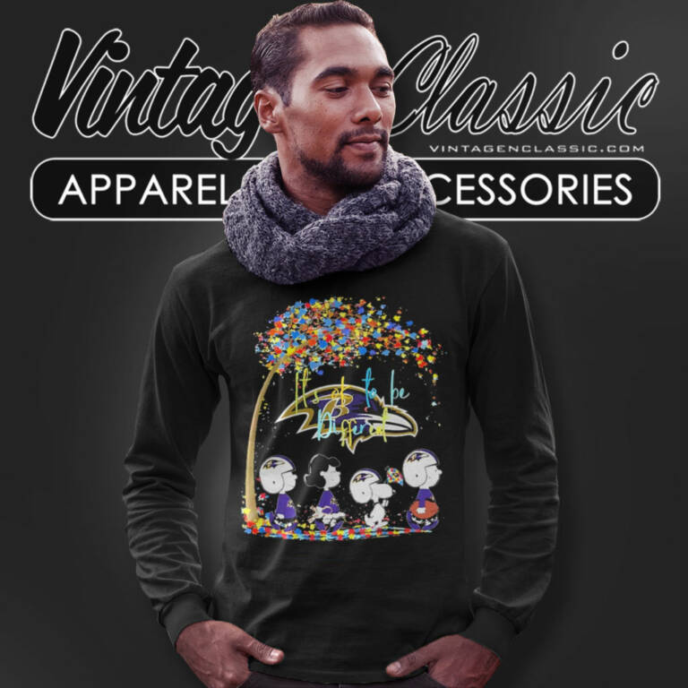 Snoopy Friend Its Ok To Be Different Ravens Long Sleeve Tee Snoopy Friend Its Ok To Be Different Ravens Long Sleeve Tee