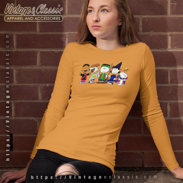 Snoopy Friends Halloween Shirt Peanuts Gang Long Sleeve Tee Snoopy Friends Halloween Shirt Peanuts Gang Long Sleeve Tee