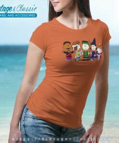 Snoopy Friends Halloween Shirt Peanuts Gang Women TShirt