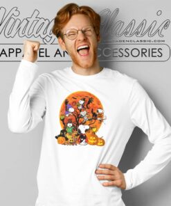 Snoopy Friends Halloween Shirt Trick Or Treat 4 Snoopy Friends Halloween Shirt Trick Or Treat Long Sleeve Tee
