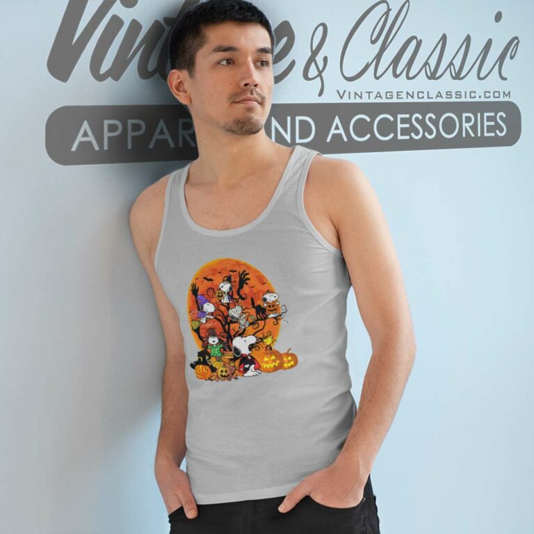 Snoopy Friends Halloween Shirt Trick Or Treat Tank Top Racerback Snoopy Friends Halloween Shirt Trick Or Treat Tank Top Racerback