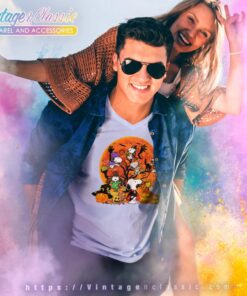 Snoopy Friends Halloween Shirt Trick Or Treat 7 Snoopy Friends Halloween Shirt Trick Or Treat V Neck TShirt