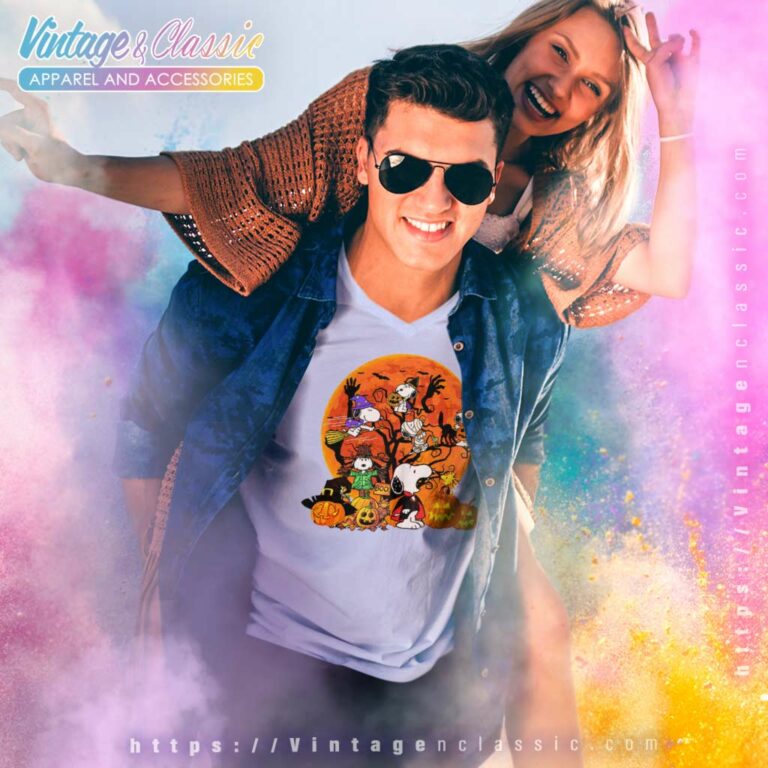 Snoopy Friends Halloween Shirt Trick Or Treat V Neck TShirt Snoopy Friends Halloween Shirt Trick Or Treat V Neck TShirt