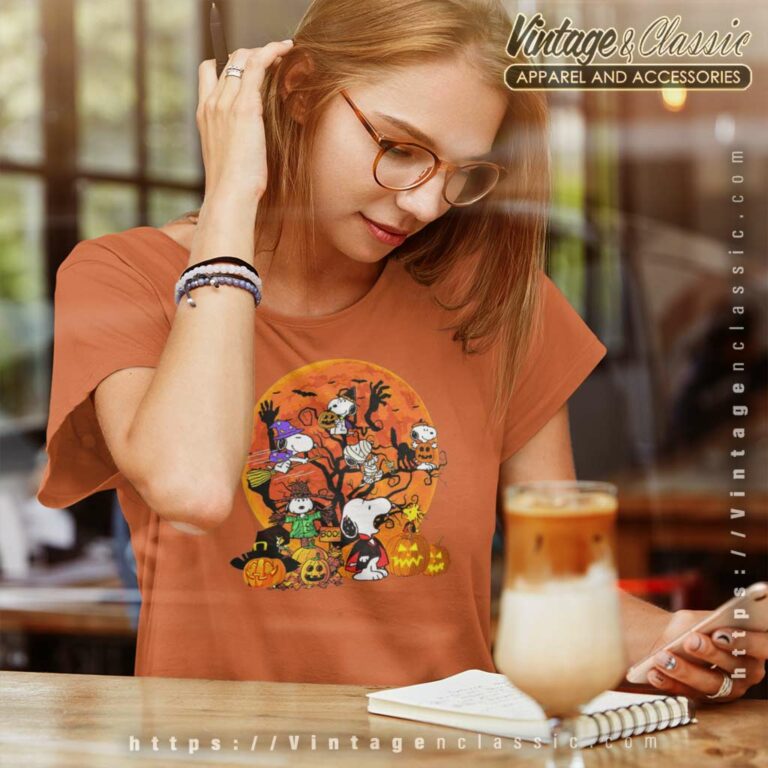 Snoopy Friends Halloween Shirt Trick Or Treat Women TShirt Snoopy Friends Halloween Shirt Trick Or Treat Women TShirt